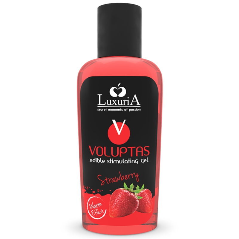 VOLUPTAS GEL DA MASSAGGIO ALIMENTARE EFFETTO RISCALDANTE - FRAGOLA 100 ML - CHARME VIBE