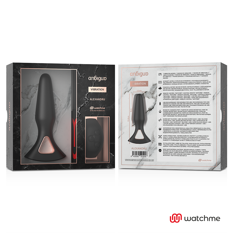 WATCHME VIBRATORE TELECOMANDO PLUG ANALE ALEXANDRU - CHARME VIBE