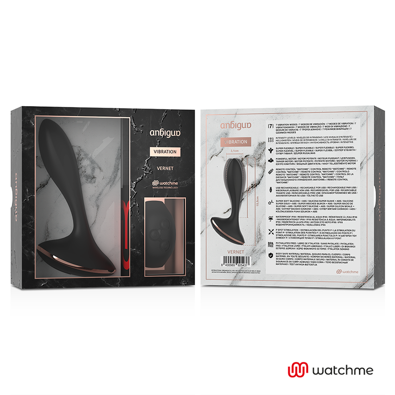 WATCHME VIBRATORE TELECOMANDO PLUG ANALE VERNET - CHARME VIBE
