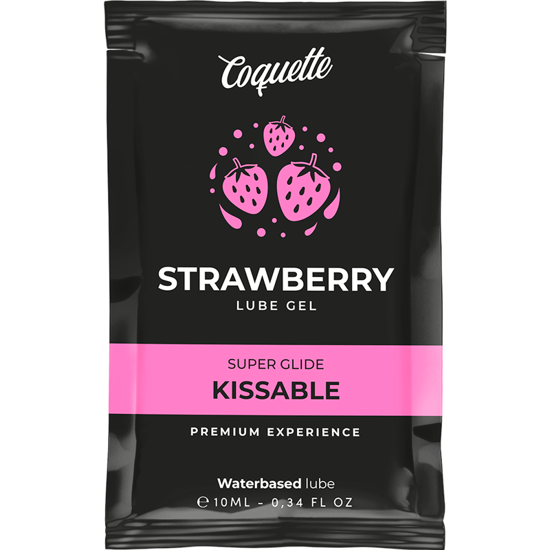 LUBRIFICANTE KISSABLE A BASE ACQUA DI FRAGOLA POCKET 10 ML - CHARME VIBE