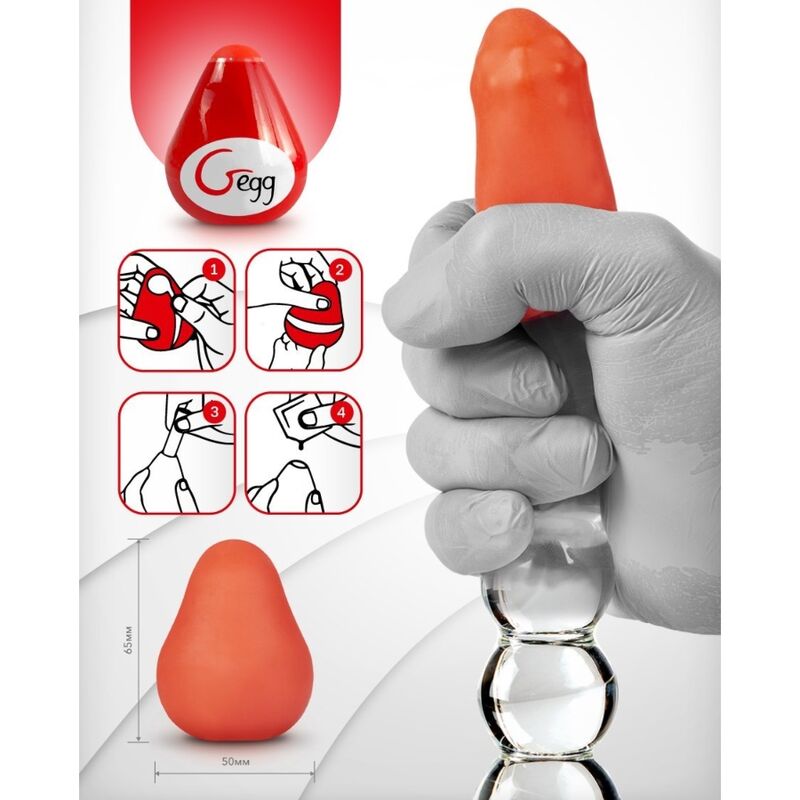 MASTURBATORE RIUTILIZZABILE UOVO ROSSO - CHARME VIBE