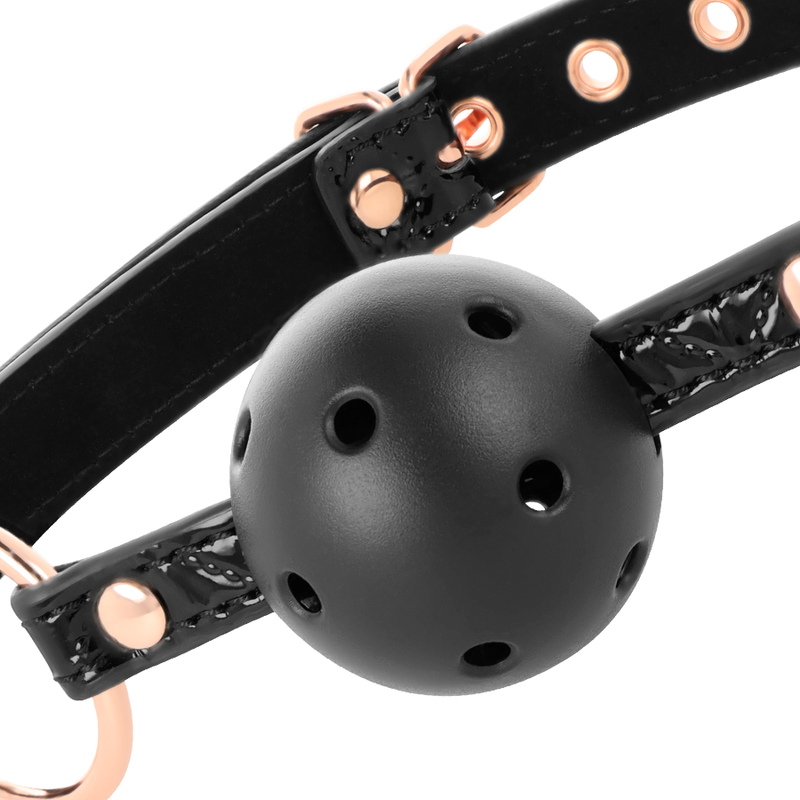 BLACK EDITION BALL GAG VEGAN IN PELLE -CHARME VIBE