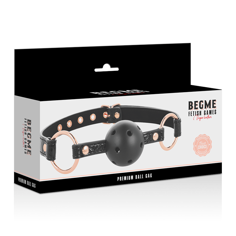 BLACK EDITION BALL GAG VEGAN IN PELLE -CHARME VIBE