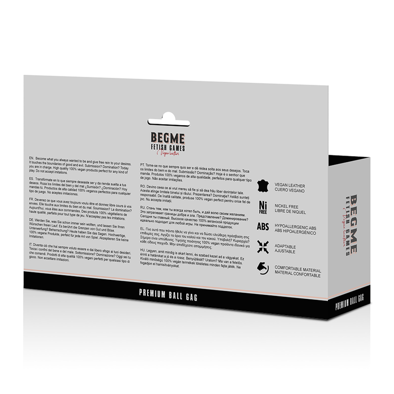 BLACK EDITION BALL GAG VEGAN IN PELLE -CHARME VIBE