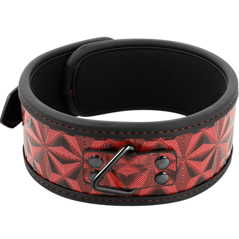 COLLARE IN PELLE VEGANA PREMIUM RED EDITION CON FODERA IN NEOPRENE - CHARME VIBE