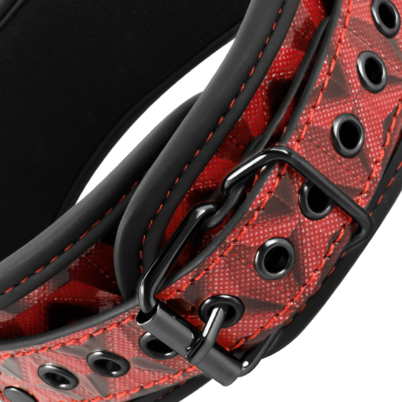 COLLETTO RED EDITION CON MORSETTI PER CAPEZZOLI CON FODERA IN NEOPRENE - CHARME VIBE