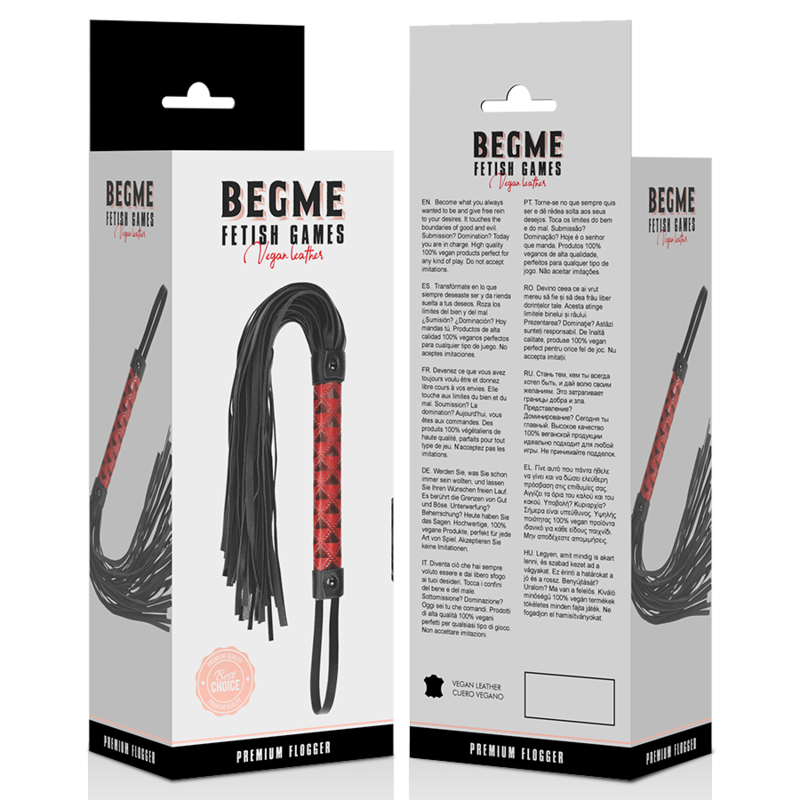 FLOGGER IN PELLE VEGANA EDIZIONE ROSSA - CHARME VIBE