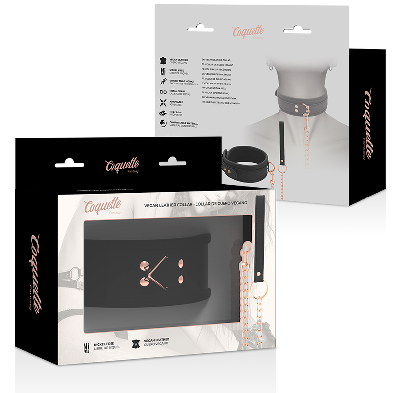 COLLANA IN PELLE FANTASIA VEGANA CON CINTURINO E FODERA IN NEOPRENE - CHARME VIBE