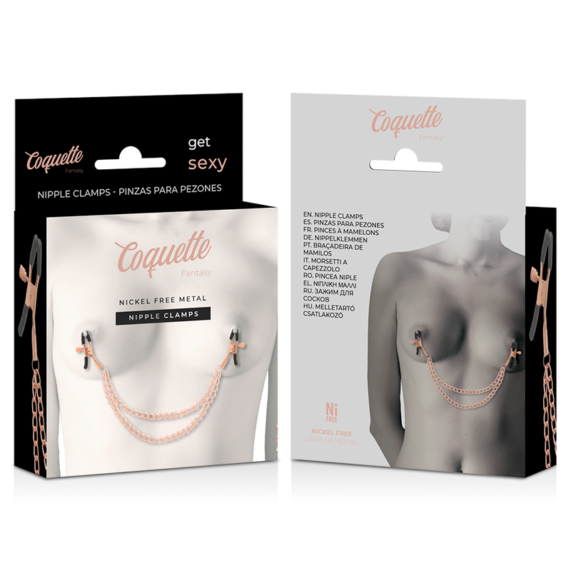 CLIPS PER CAPEZZOLI IN METALLO FANTASIA CON CATENA - CHARME VIBE