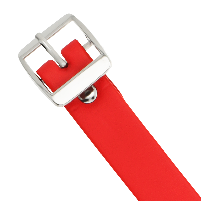 COLLANA IN PELLE VEGANA ROSSA ACCESSORIO FETISH DONNA - CHARME VIBE