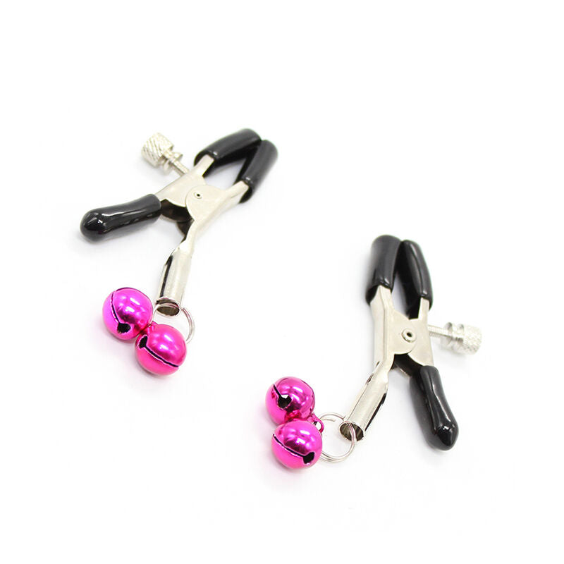 MORSETTI PER CAPEZZOLI CON CAMPANELLA ROSA - CHARME VIBE