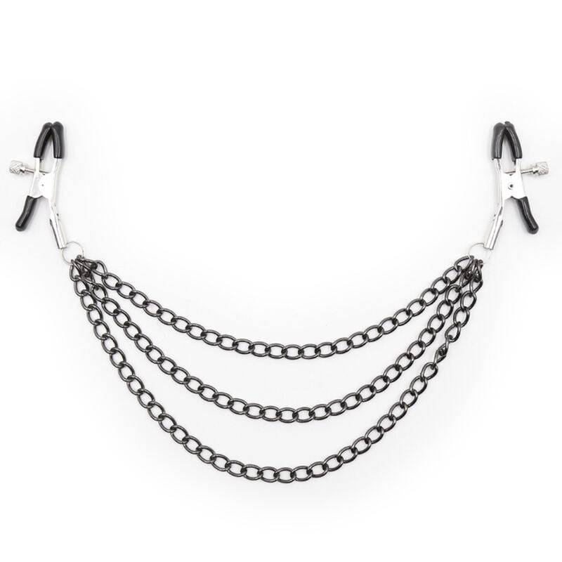 Morsetti per capezzoli CON CATENE NERE - CHARME VIBE