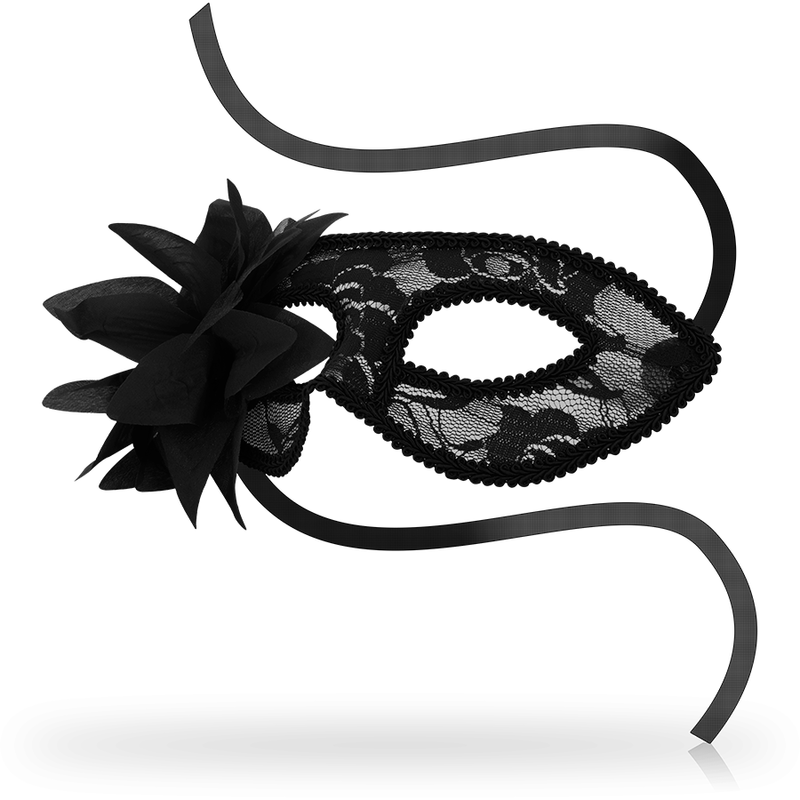 MASCHERE MASCHERE IN PIZZO NERO E FIORI - CHARME VIBE
