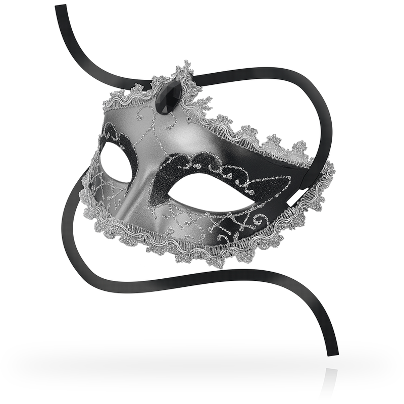 MASCHERE MASCHERA NERA DIAMOND GRIGIA - CHARME VIBE