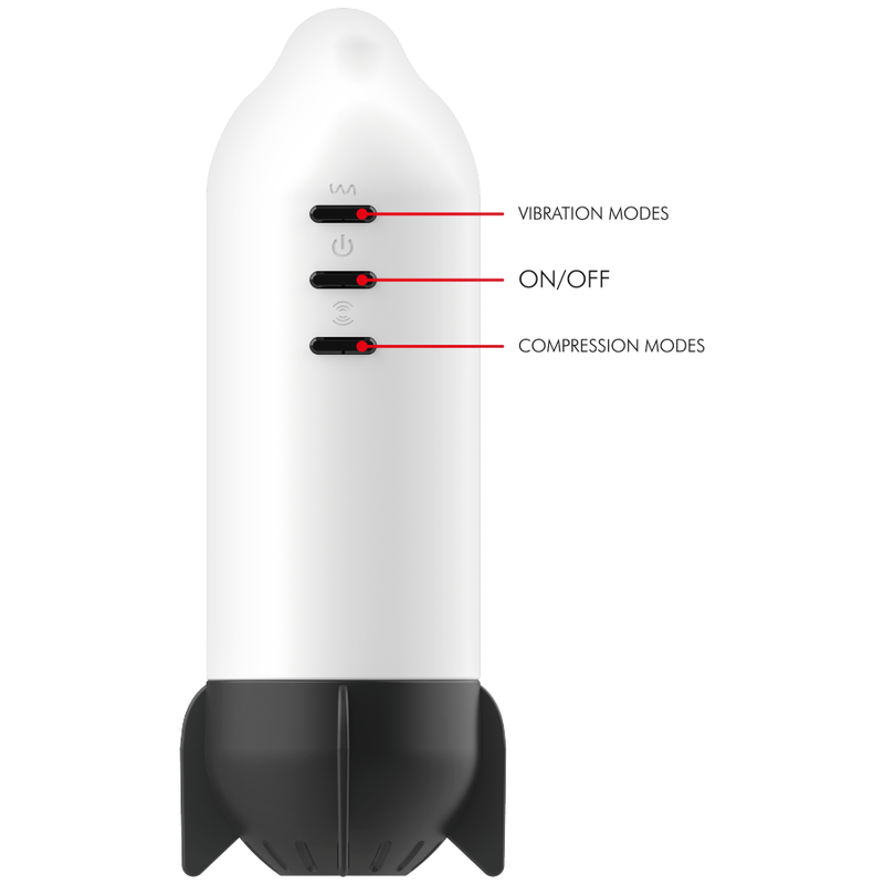 ROCKET MASTURBATOR TECNOLOGIA DI COMPRESSIONE MORBIDA E VIBRAZIONE - CHARME VIBE