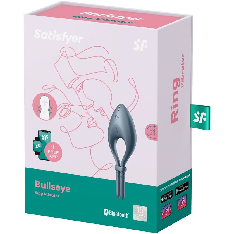 APP VIBRATORE BULLSEYE RING GRIGIO - CHARME VIBE