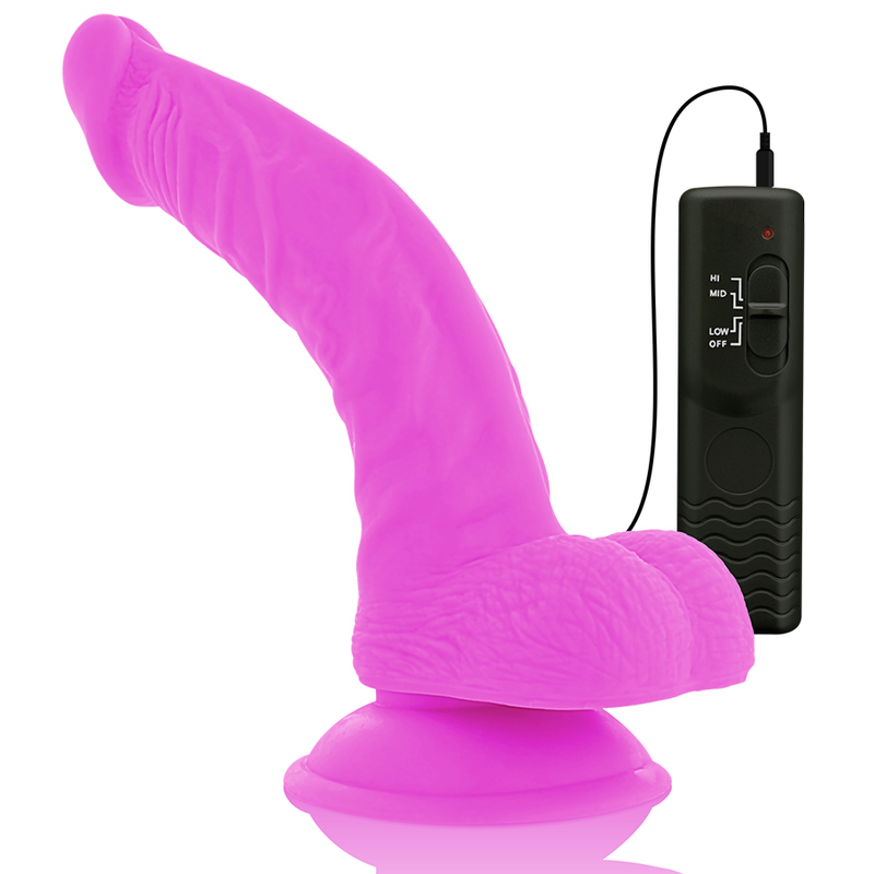 DILDO VIBRANTE FLESSIBILE VIOLA 21.5 CM O 4.5 CM - CHARME VIBE