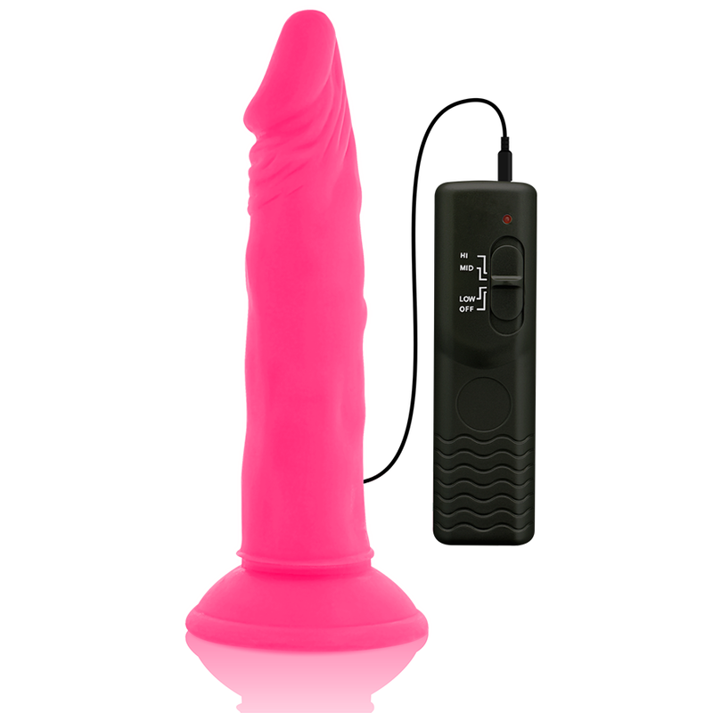 DILDO FLESSIBILE CON VIBRAZIONE ROSA 23 CM O 4.3 CM - CHARME VIBE