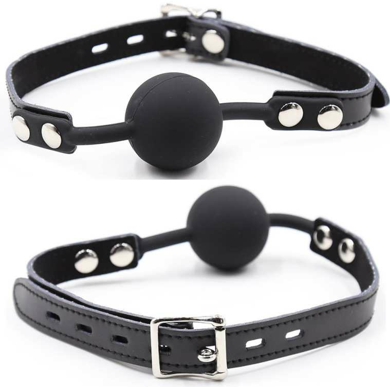 BALL GAG IN SILICONE CON CINTURA IN PELLE (LUCCHETTO INCLUSO) -CHARME VIBE
