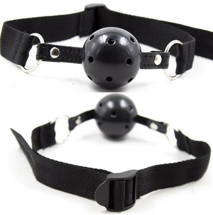 GAG A SFERA TRASPIRANTE IN TESSUTO NERO OHMAMA FETISH -CHARME VIBE