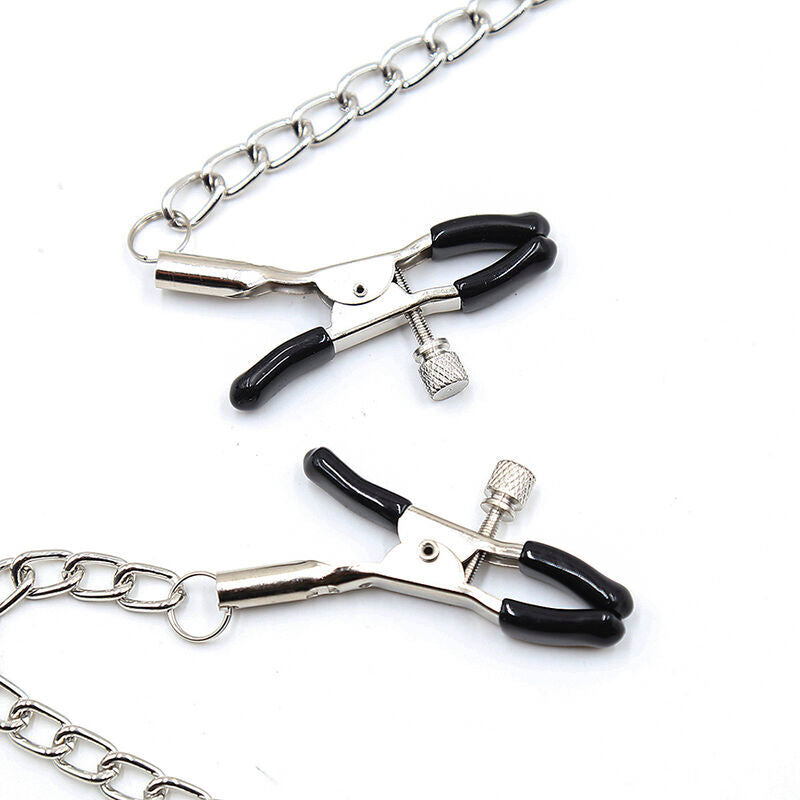 OHMAMA FETISH BLACK BALL GAG WITH NIPPLE CLAMPS - CHARME VIBE