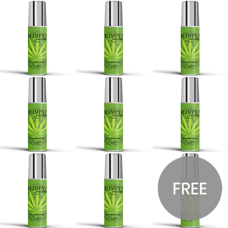 VIBRATING PLEASURE EXTRA SATIVA CANNABIS 8 + 1 IN OMAGGIO - CHARME VIBE