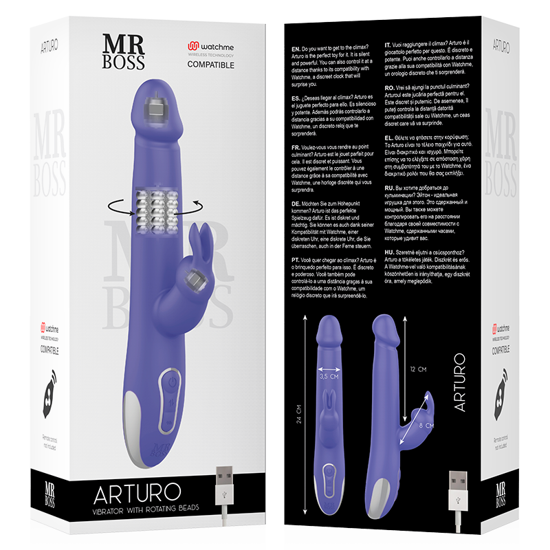 VIBRATORE E ROTORE MR BOSS ARTURO COMPATIBILE CON LA TECNOLOGIA WIRELESS WATCHME - CHARME VIBE