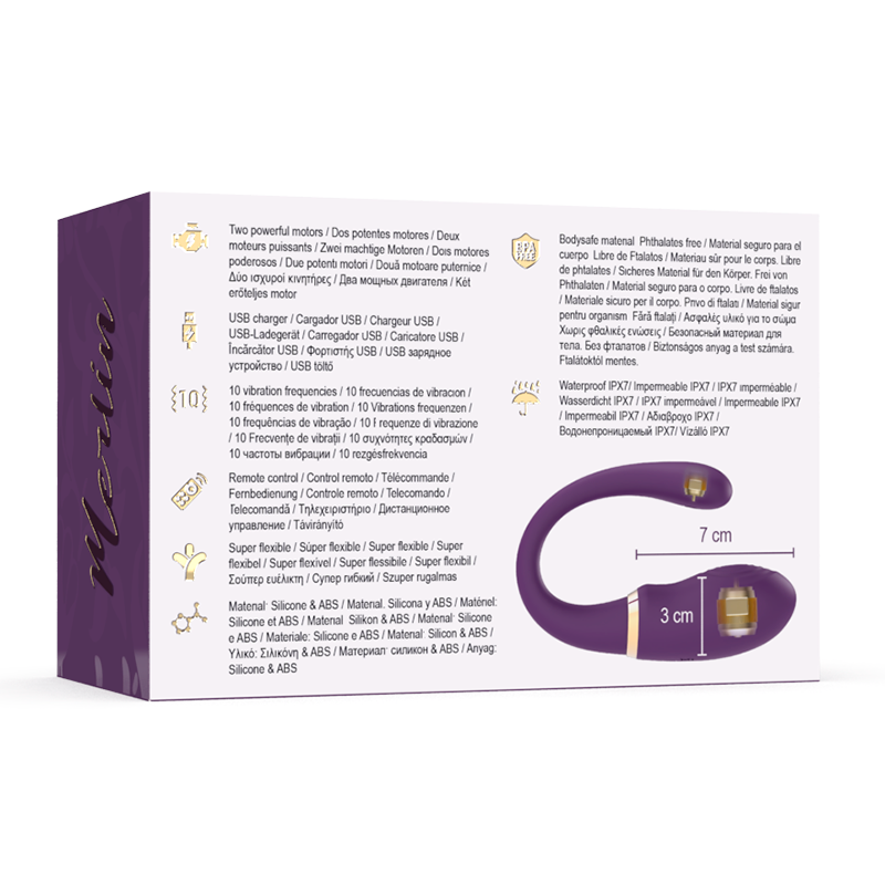 TELECOMANDO MERLIN DOPPIA COPPIA VIBRATORE - CHARME VIBE