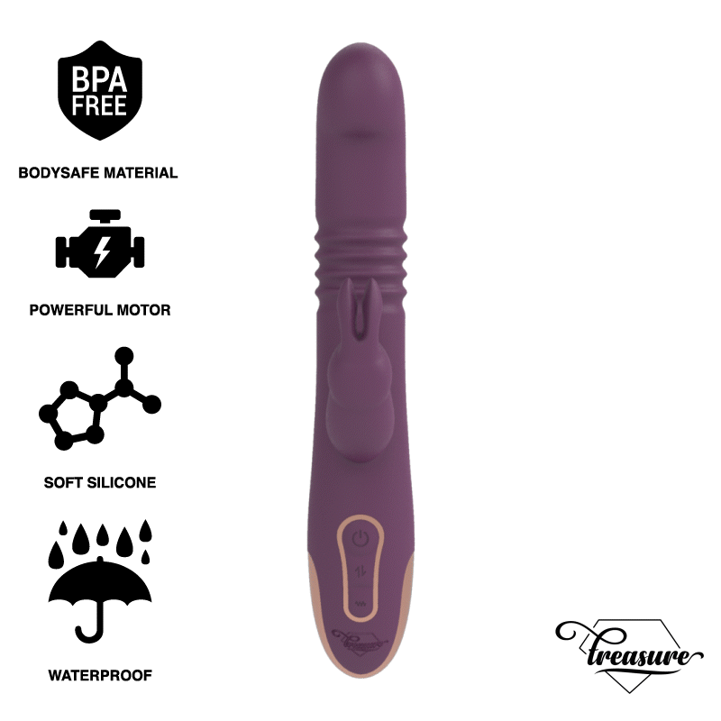 BASTIAN RABBIT UP & DOWN, ROTATORE E VIBRATORE COMPATIBILE CON LA TECNOLOGIA WIRELESS WATCHME - CHARME VIBE