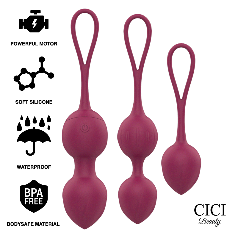 PREMIUM SILICONE 3 PERLINE VIBRANTI KEGEL TELECOMANDO - CHARME VIBE