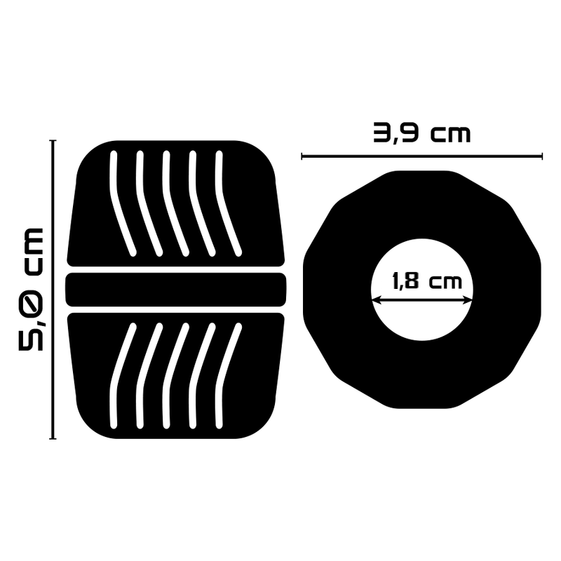 ANELLO PER PENE SUPER FLESSIBILE E RESISTENTE 5 CM PR11 NERO - CHARME VIBE