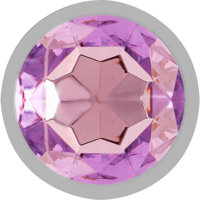 PLUG ANALE IN METALLO ALLUMINIO CON CRISTALLO VIOLA MISURA S - CHARME VIBE