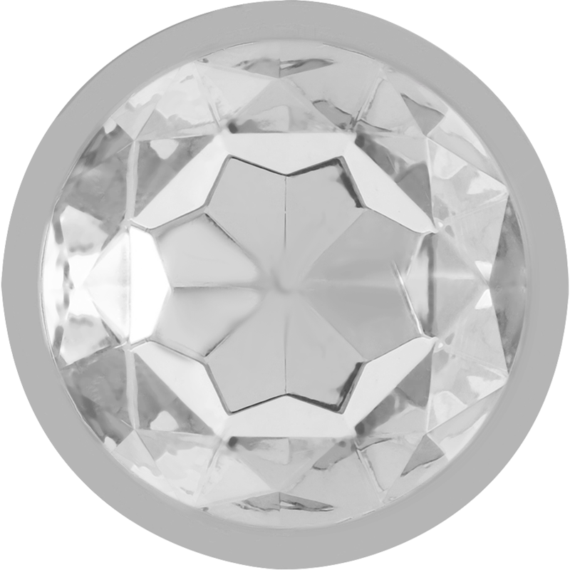 PLUG ANALE IN METALLO ALLUMINIO CON CRISTALLO ARGENTO TAGLIA M - CHARME VIBE