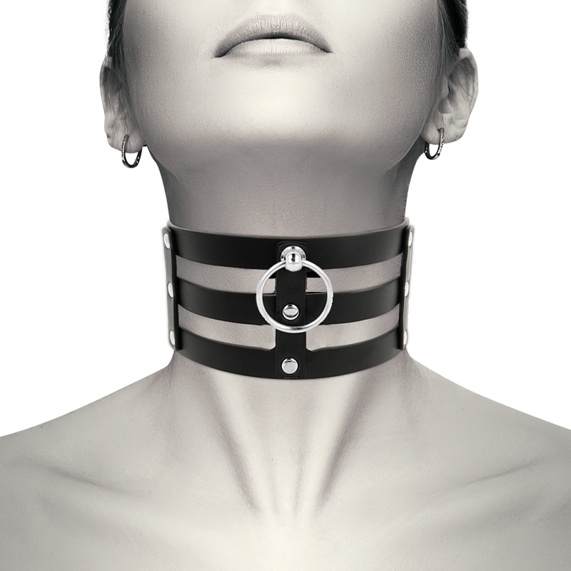 GIROCOLLO IN PELLE VEGANO STILE FETISH - CHARME VIBE