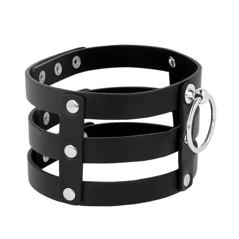 GIROCOLLO IN PELLE VEGANO STILE FETISH - CHARME VIBE