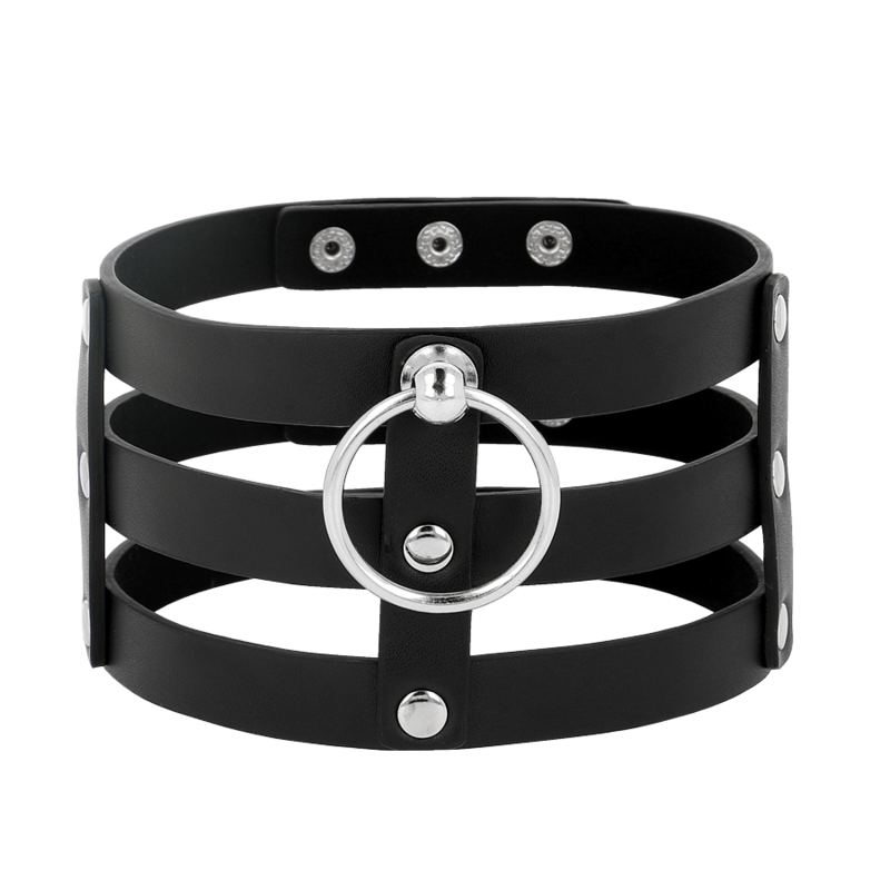 GIROCOLLO IN PELLE VEGANO STILE FETISH - CHARME VIBE
