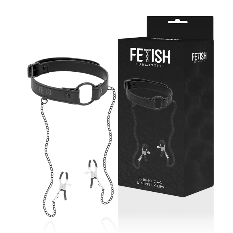 ANELLO GAG CON MORSETTI PER CAPEZZOLI - CHARME VIBE