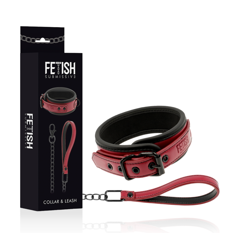 FETISH SUBMISSIVE DARK ROOM - COLLANA A CATENA CON FODERA IN NEOPRENE - CHARME VIBE