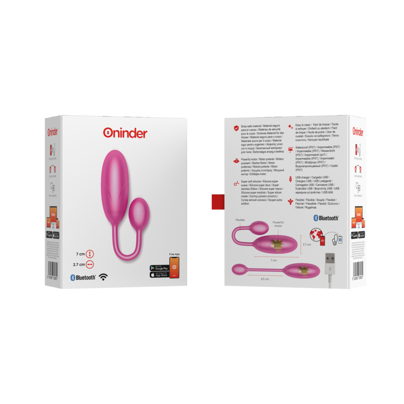 UOVO VIBRANTE DENVER ROSA 7 X 2,7 CM APP GRATUITA - CHARME VIBE