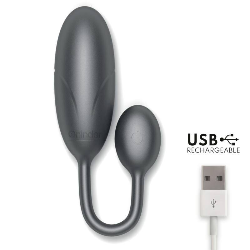 UOVO VIBRANTE DENVER NERO 7 X 2,7 CM APP. GRATUITA - CHARME VIBE