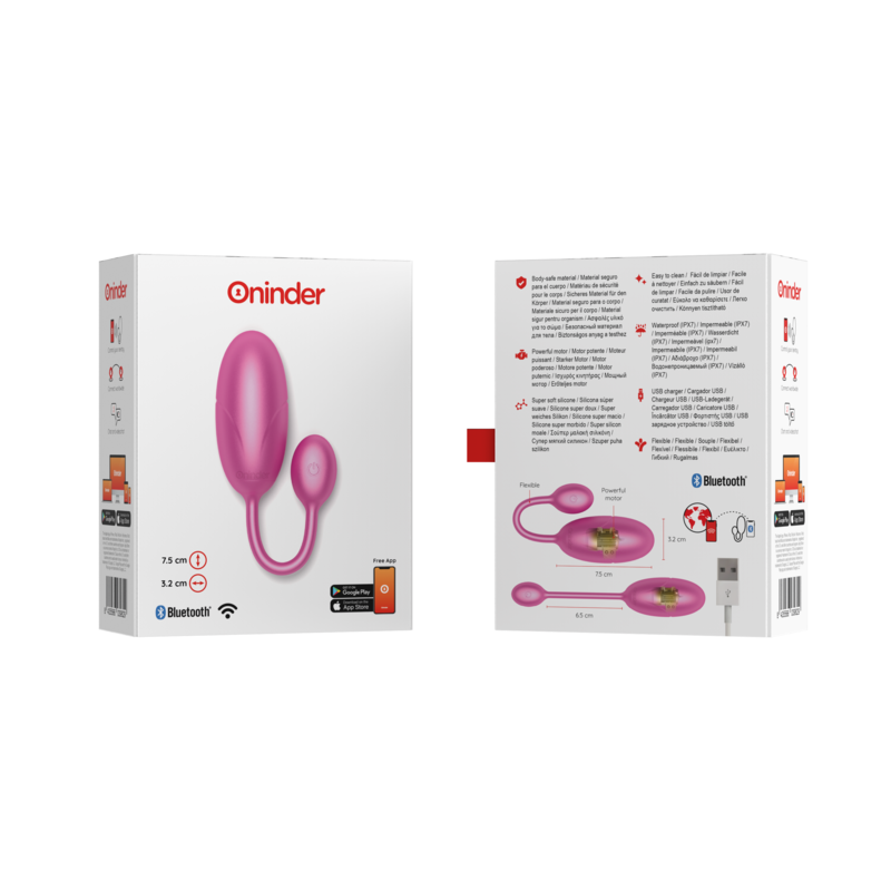 UOVO VIBRANTE TOKYO ROSA 7,5 X 3,2 CM APP GRATUITA - CHARME VIBE