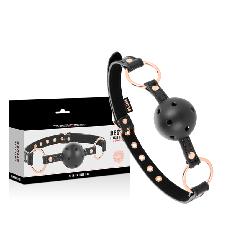 BLACK EDITION BALL GAG VEGAN IN PELLE -CHARME VIBE