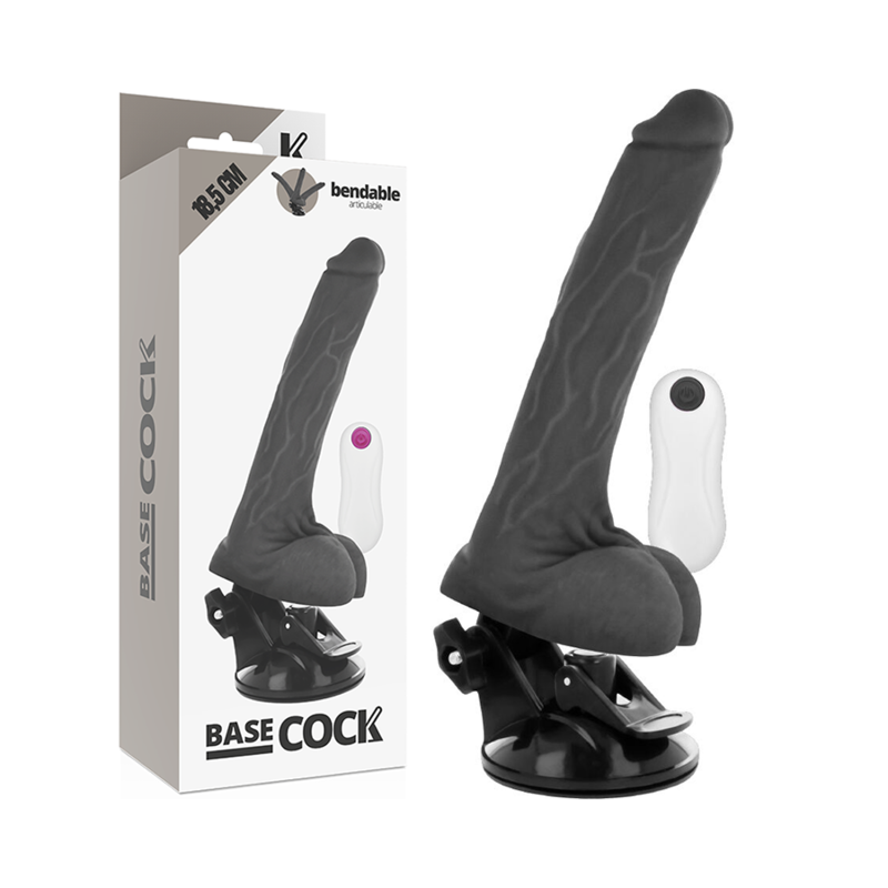 VIBRATORE ARTICOLABILE TELECOMANDO NERO 18.5 CM O 4 CM - CHARME VIBE