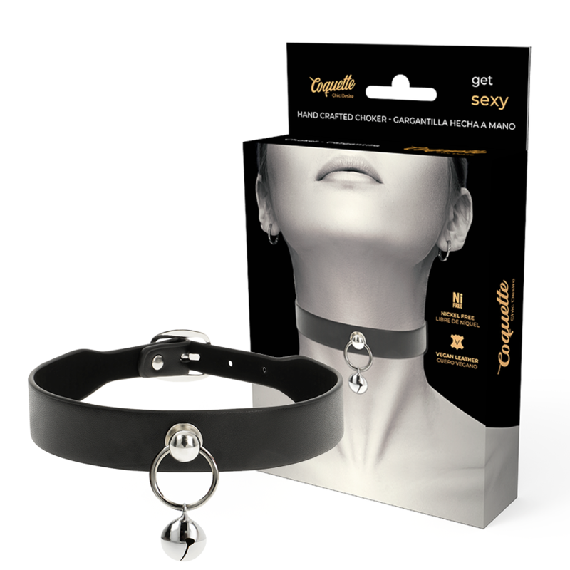 COLLANA IN PELLE VEGANA ACCESSORIO DONNA SONAGLIO/CERCHIO - CHARME VIBE