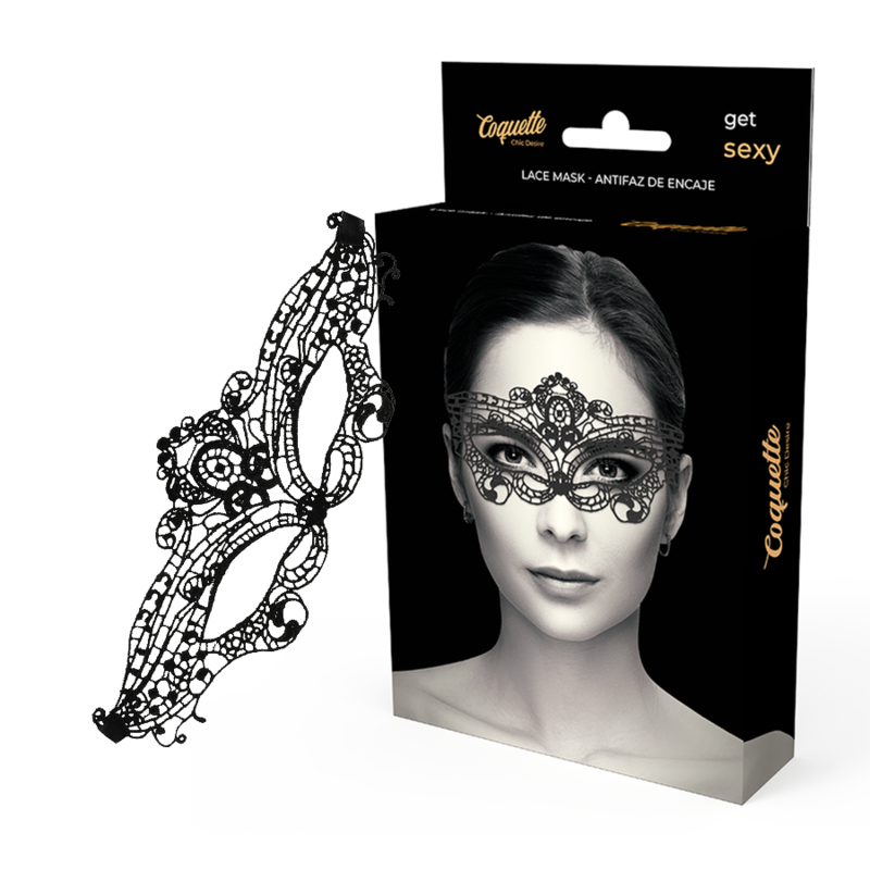 MASCHERA IN FINE PIZZO NERO - CHARME VIBE
