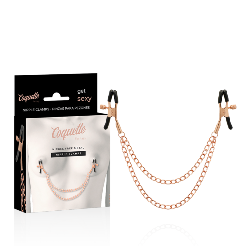 CLIPS PER CAPEZZOLI IN METALLO FANTASIA CON CATENA - CHARME VIBE