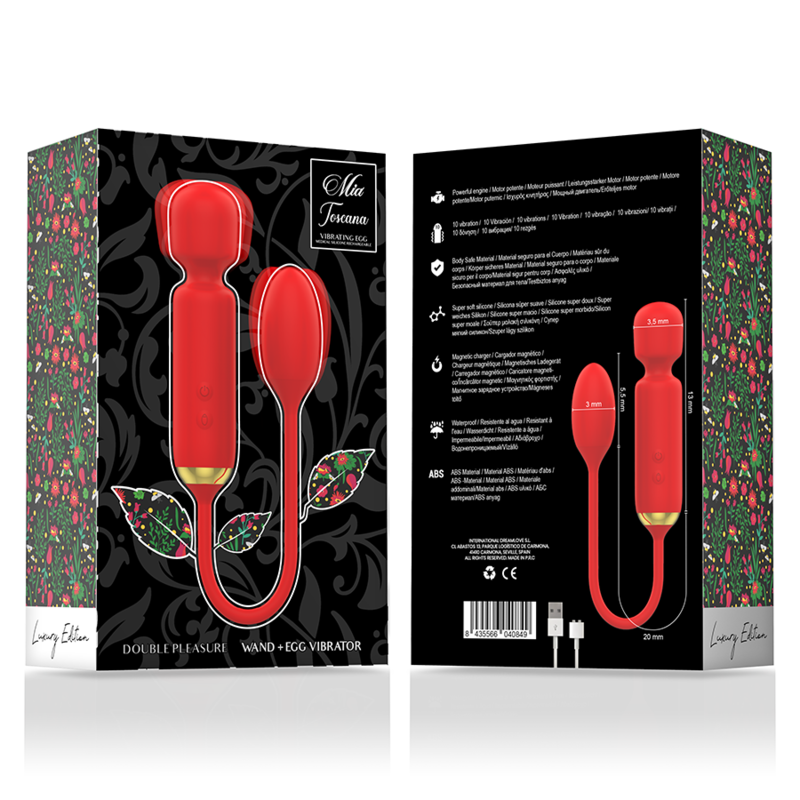 BACCHETTA TOSCANA DOPPIO PIACERE + UOVO VIBRATORE - CHARME VIBE