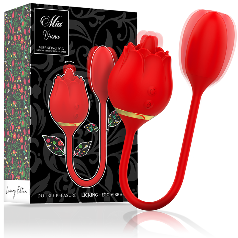 VIENNA DOPPIA LECCATA DI PIACERE + VIBRATORE DI UOVA - CHARME VIBE