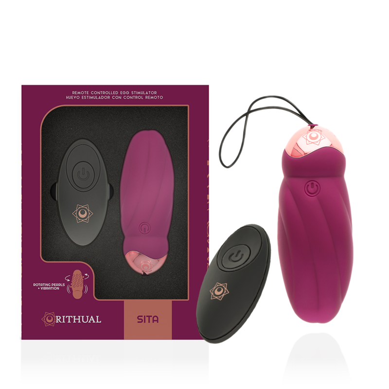 SITA EGG TELECOMANDO ROTAZIONE PERLINE + VIBRAZIONE - CHARME VIBE