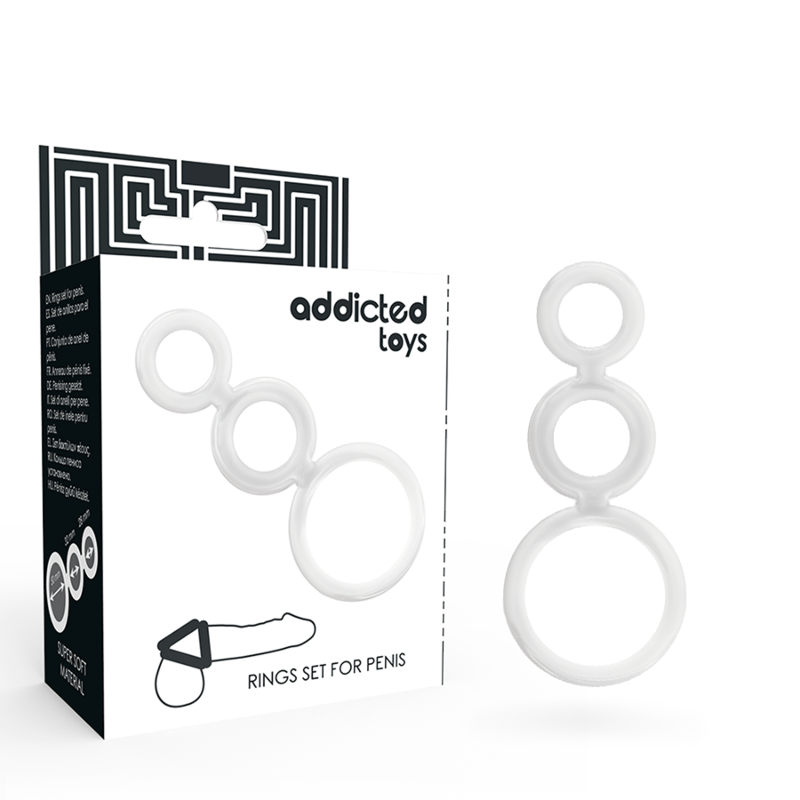 SET DI ANELLI PER PENE TRASPARENTE - CHARME VIBE
